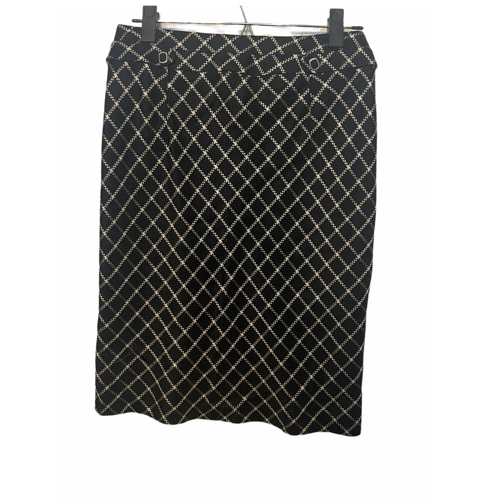Antonio Melani‎ black & white silk skirt 2